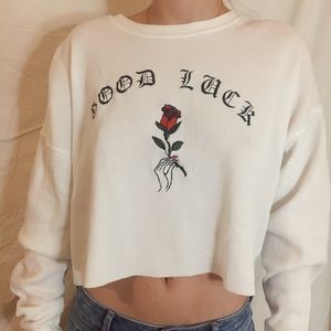 Long sleeve crop top